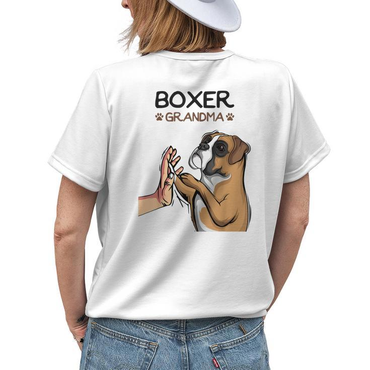 Boxer Dog Grandma Women Women's T-shirt Back Print