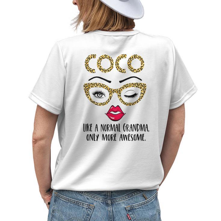 Mimi Like A Normal Grandma Only More Awesome Eyes And Lip Women's T-shirt  Back Print | Mazezy