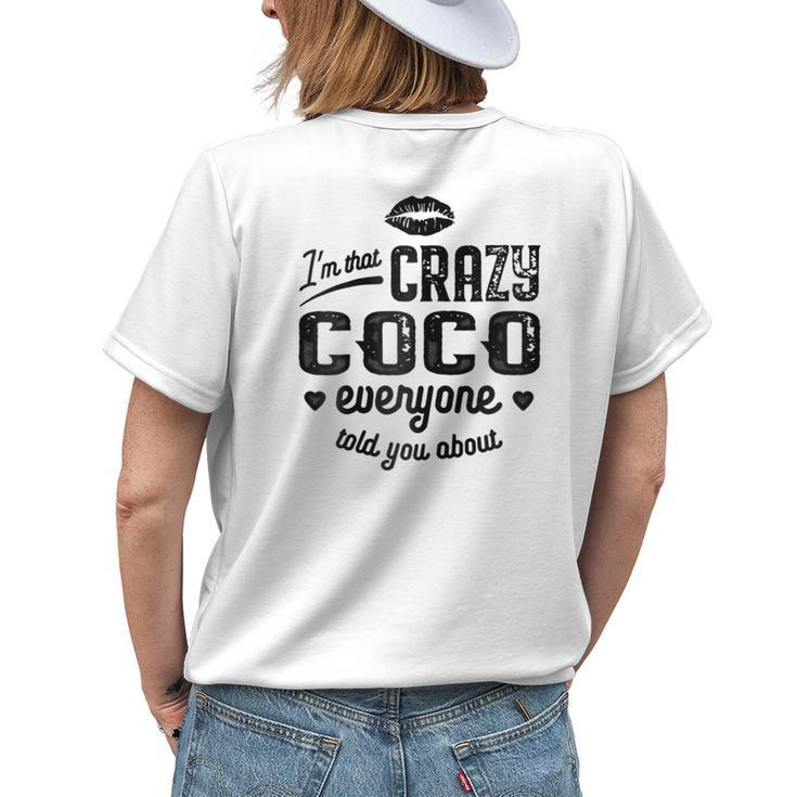 Im That Crazy Coco Grandma Women's T-shirt Back Print