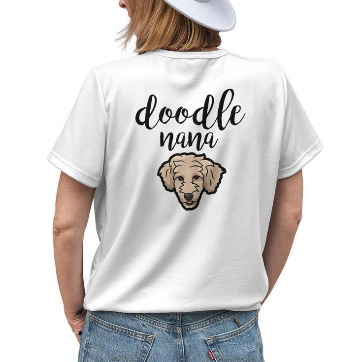 Doodle Nana Cute Goldendoodle Grandma Dog Women's T-shirt Back Print
