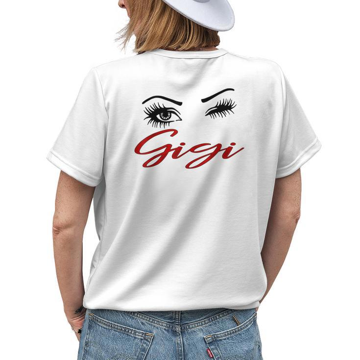Eyes Gigi Grandma Eye Wink Mom Woman Women's T-shirt Back Print
