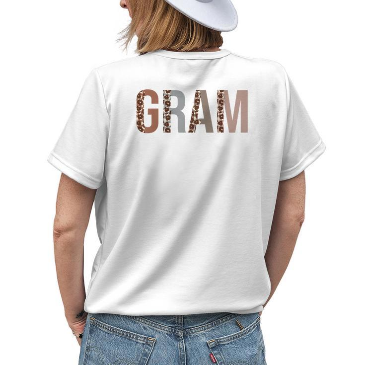Gram Leopard Print Mom Cute Grandma Women's T-shirt Back Print