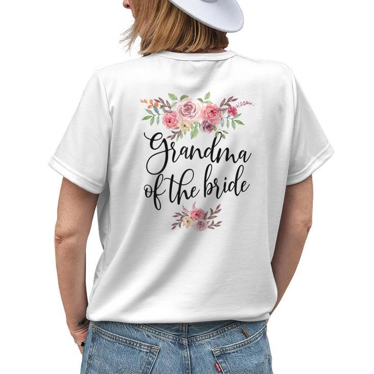 Grandma Of The Bride Wedding Bridal Party Women's T-shirt Back Print