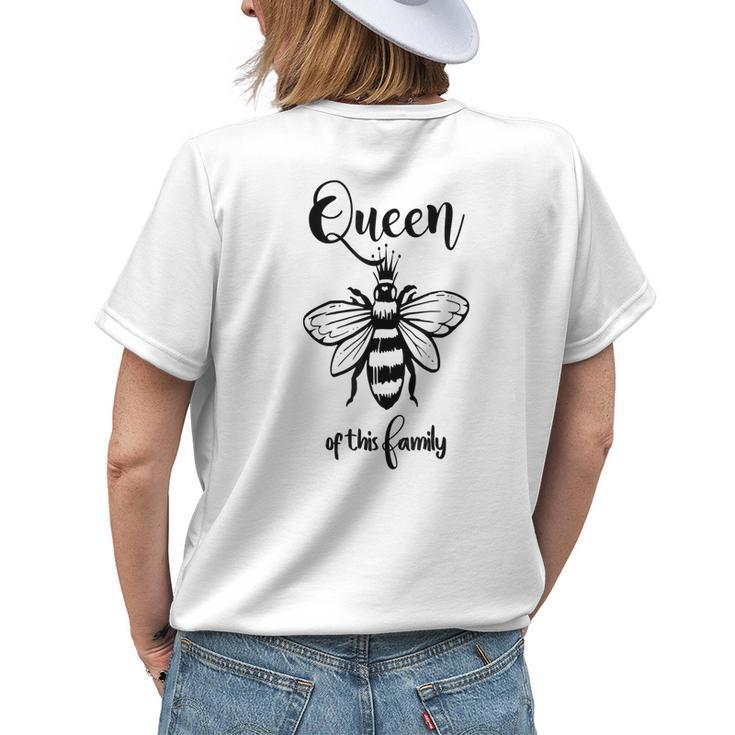 Grandma Queen Bee Of This Family Birthday Women's T-shirt Back Print