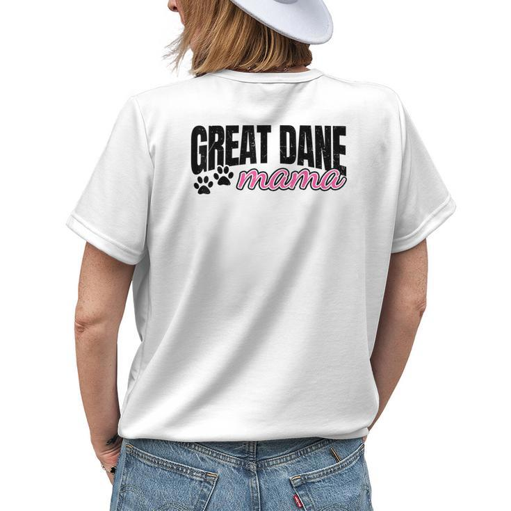 Great Dane Mama Dog Mom Grandma Womens Women's T-shirt Back Print Gifts for Her