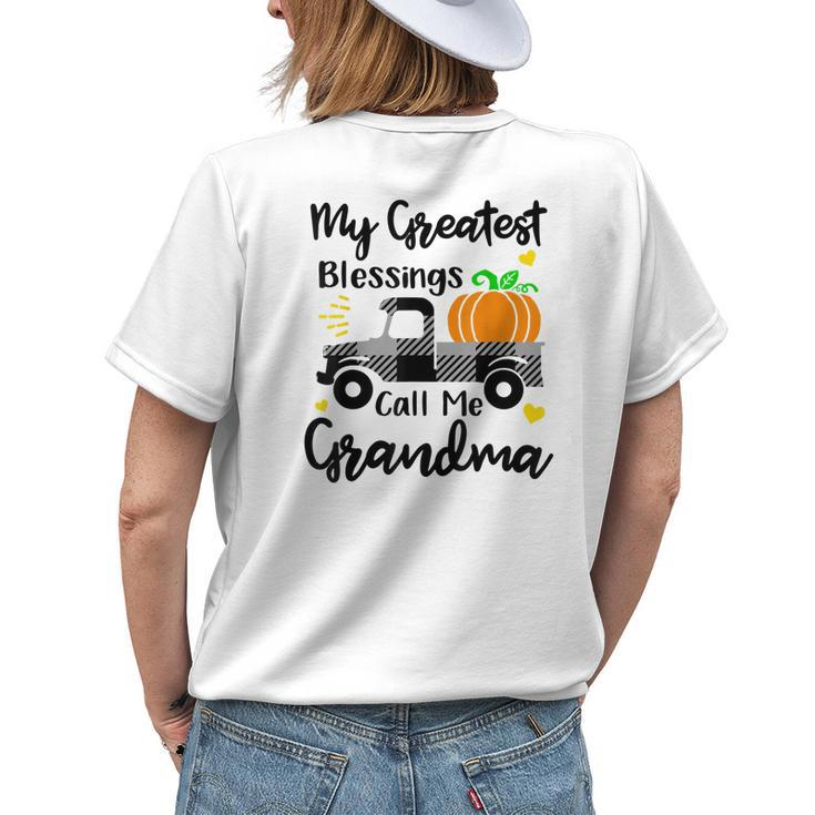 My Greatest Blessings Call Me Grandma Matching Family Pajama Women's T-shirt Back Print
