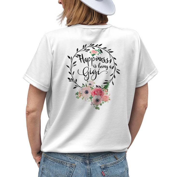 Happiness Is Being A Gigi Grandma Women's T-shirt Back Print
