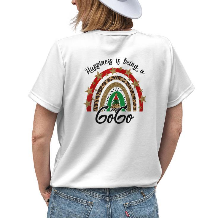 Happiness Is Being A Gogo Rainbow Grandma Women's T-shirt Back Print