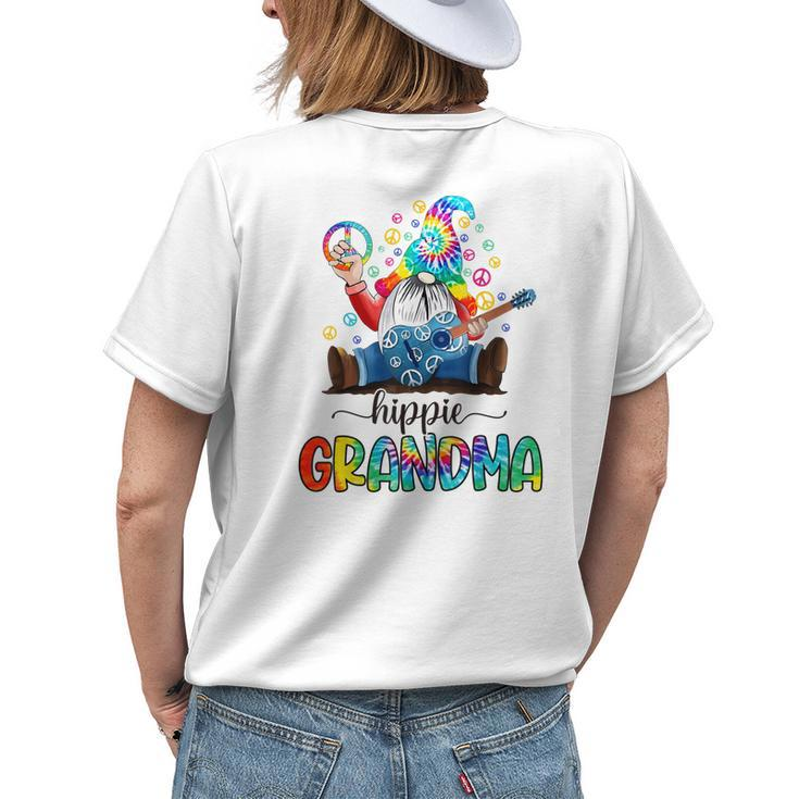 Hippie Grandma Gnome Tie Dye Women's T-shirt Back Print