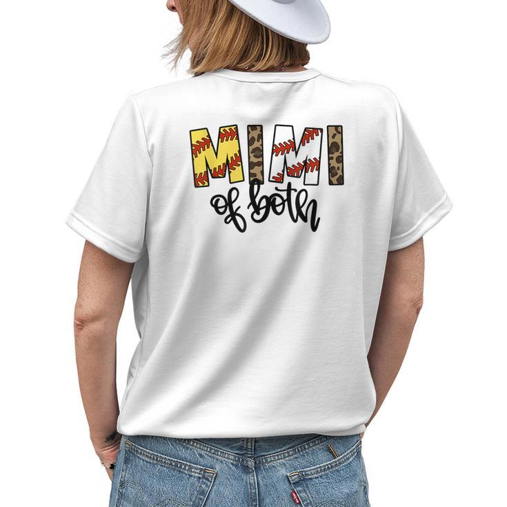 Leopard Mimi Of Both Baseball Softball Grandma Women's T-shirt Back Print