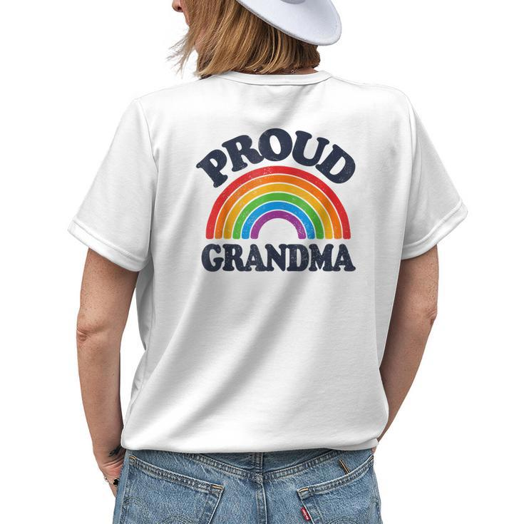 Lgbtq Proud Grandma Gay Pride Lgbt Ally Rainbow Women's T-shirt Back Print