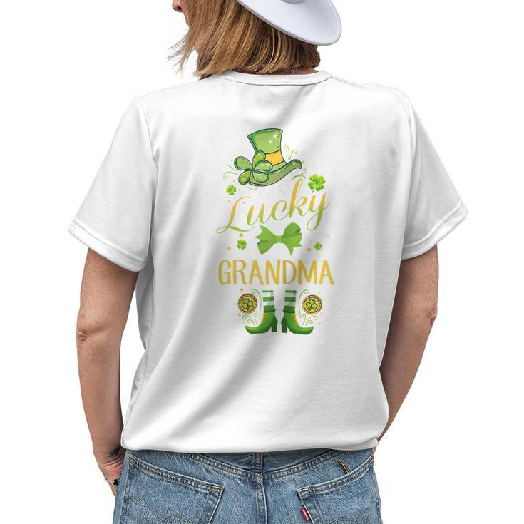 Im A Lucky Grandma St Pattys Day For Grandmother Women's T-shirt Back Print
