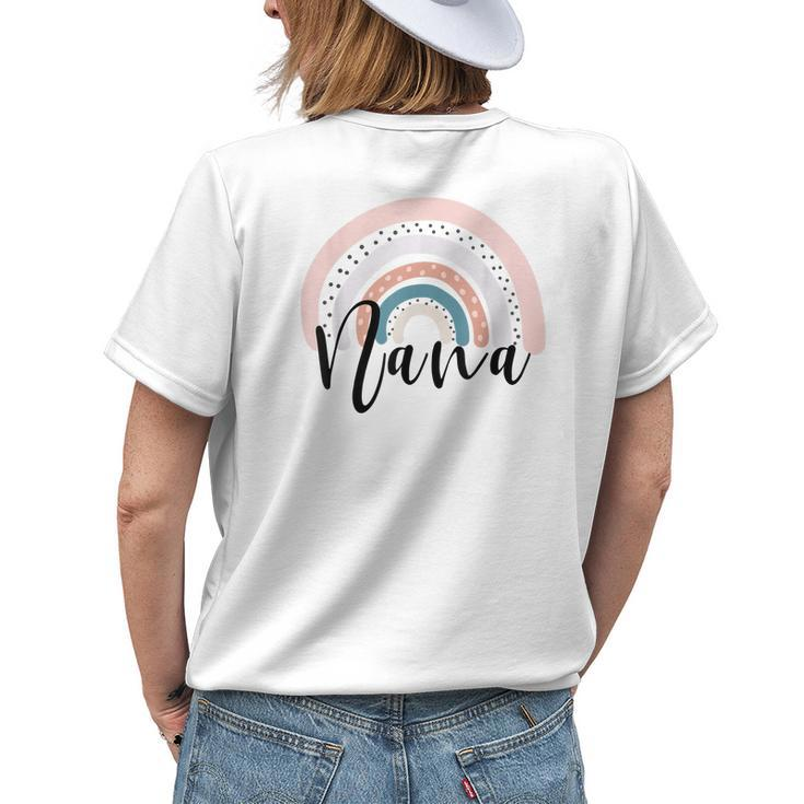Nana Rainbow For Women Grandma From Grandkids Women's T-shirt Back Print