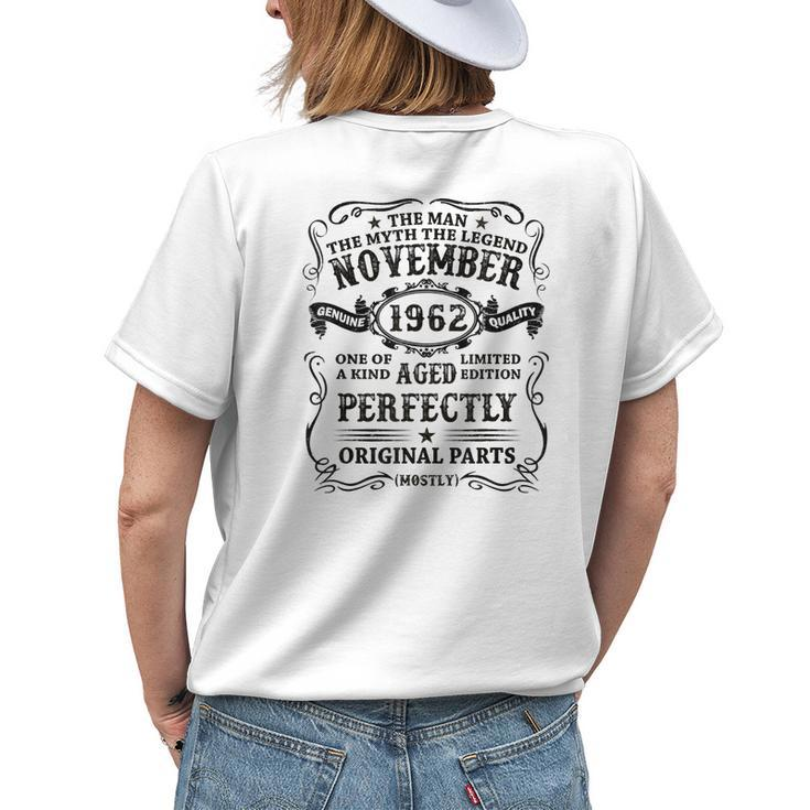 November 1962 The Man Myth Legend 60 Year Old Birthday Gift Womens Back Print T-shirt Gifts for Her