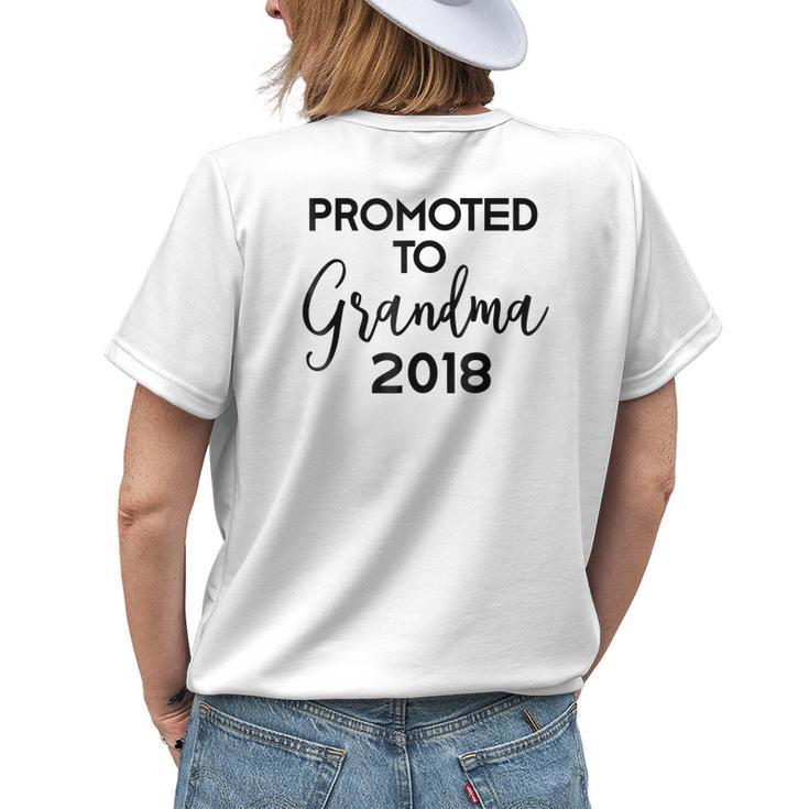 Pregnancy Announcement Promoted To Grandma Est 2018 Women's T-shirt Back Print