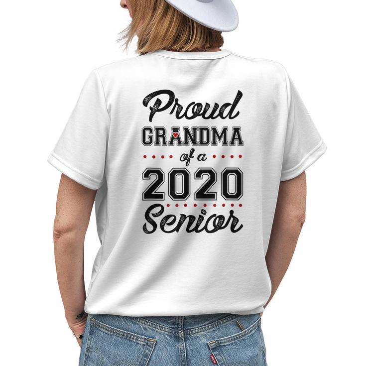 Proud Grandma Of A 2020 Senior Graduation For Family Women's T-shirt Back Print