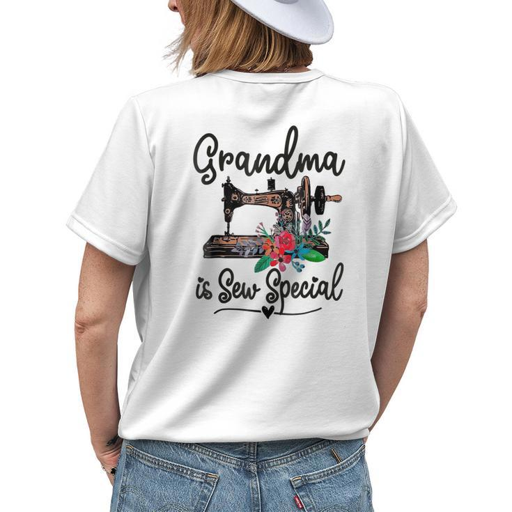 Sewing Machine Quilting Lovers Grandma Is Sew Special Women's T-shirt Back Print