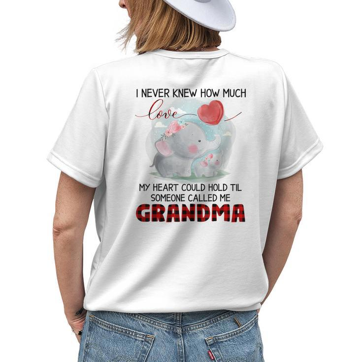 Someone Called Me Grandma Elephant Family Women's T-shirt Back Print