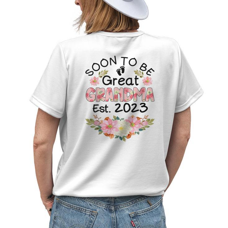 Soon To Be Great Grandma 2023 First Time Grandma Women's T-shirt Back Print