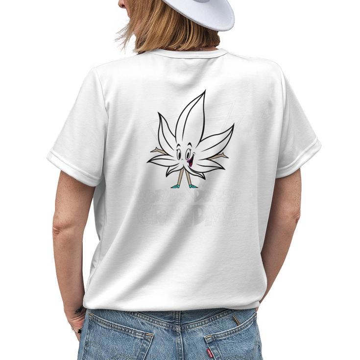 Worlds Dopest Grandma Vintage Weed And Cannabis Women's T-shirt Back Print