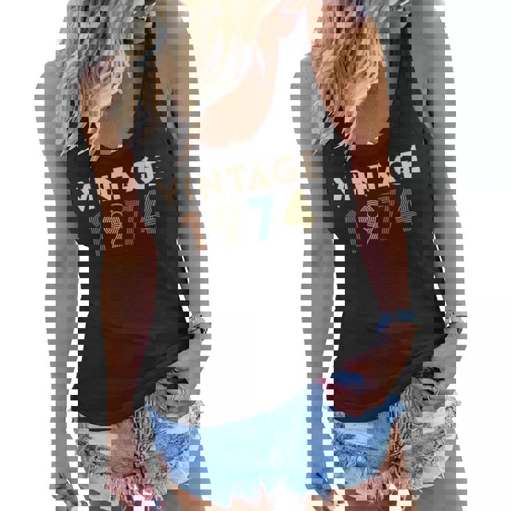 45Th Birthday Gifts - Vintage 1974 Classic  Women Men Women Flowy Tank