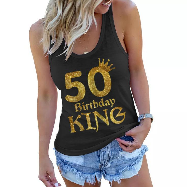 50Th Birthday King  50 Years Old 50Th Birthday Shirts Women Flowy Tank