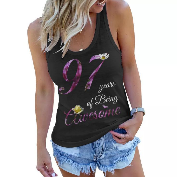 97 Year Old  Awesome Floral 1926 97Th Birthday Gift  Women Flowy Tank