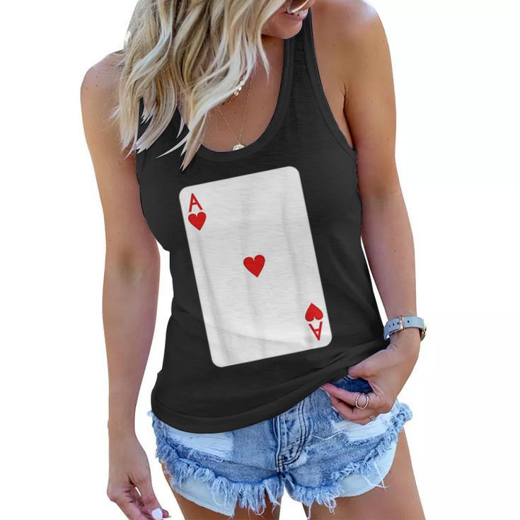 Ace Of Hearts Playing Cards Halloween Costume Deck Of Cards Women Flowy Tank