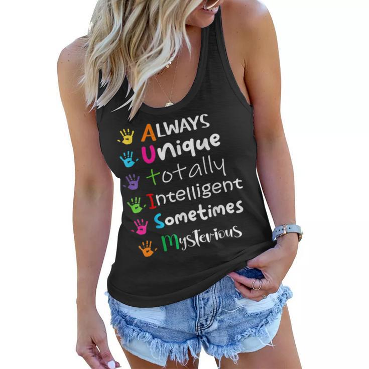 Autism Awareness Support Autism Kids For Mom Dad  Women Flowy Tank