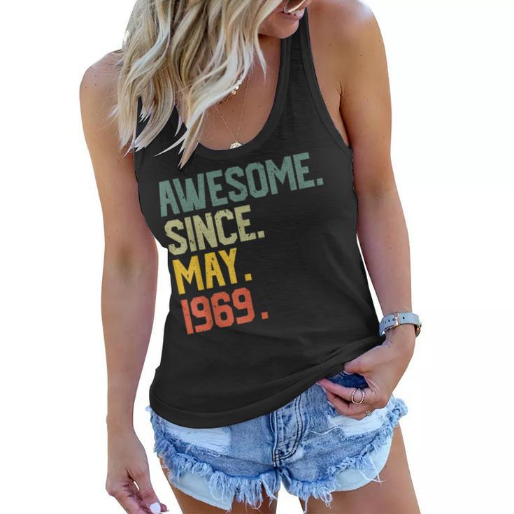 Awesome Since May 1969  Vintage 50Th Birthday Gift Women Flowy Tank