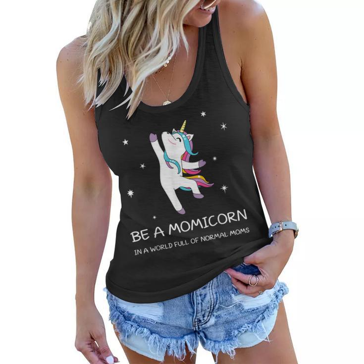 Be A Momicorn Moms Tshirt Unicorn Mothers Day Shirt Women Flowy Tank