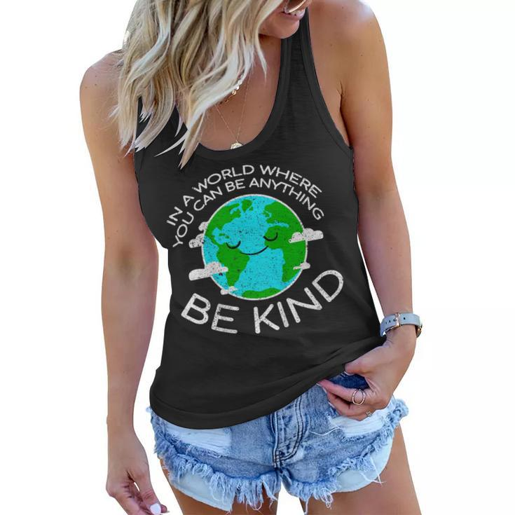 Be Kind Mother Earth Day T Shirt Women Flowy Tank