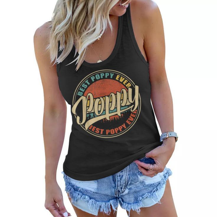 Best Poppy Ever Funny Xmas Dad Papa Grandpa Christmas Gifts Gift For Mens Women Flowy Tank