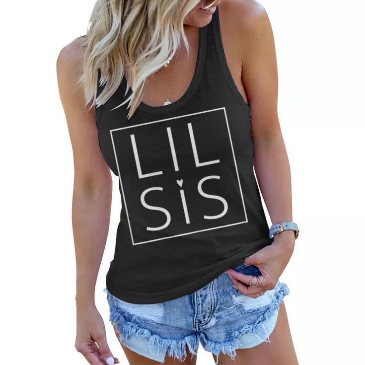 Big Sis Lil Sis Big Sister Little Sister Matching Sibling Gift For Womens Women Flowy Tank