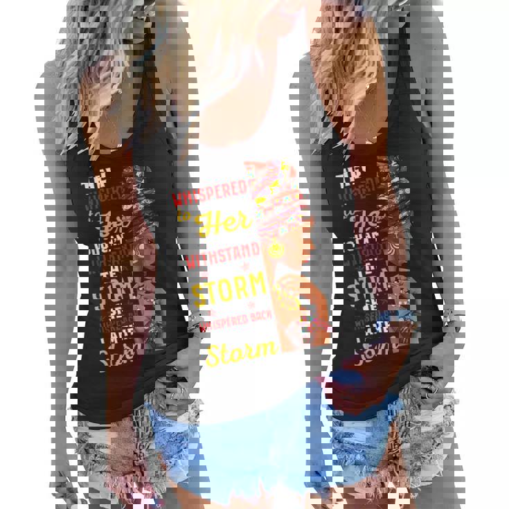 Black History Month African Woman Afro I Am The Storm Women  Women Flowy Tank