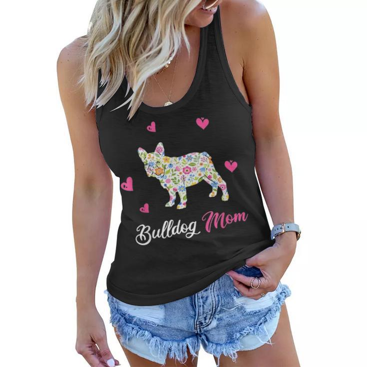 Bulldog Mom Funny Dog Gift For Mothers Day Women Flowy Tank