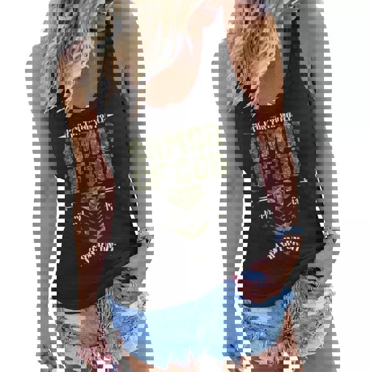 Camo Armor Of God Christians Religious Camouflage  Women Flowy Tank