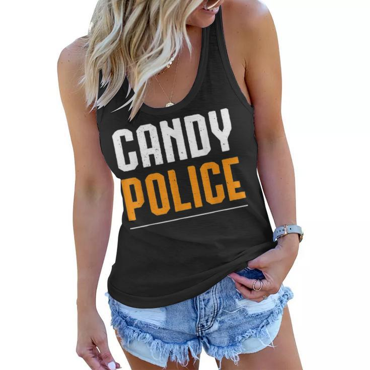 Candy Police T Halloween  Costume Mom & Dad Women Flowy Tank