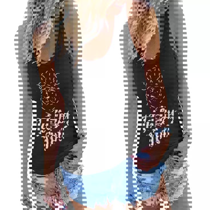 Cat And Dog Mom Dogs Cats Lover Mother Mommy Mama Mothers Women Flowy Tank