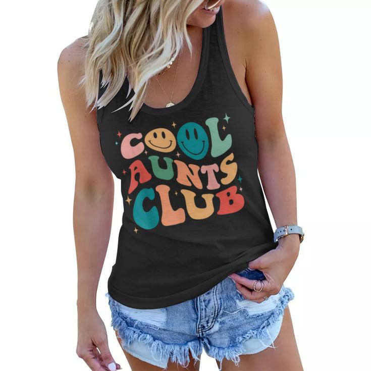 Cool Aunt Club Groovy Retro Smile Cool Aunt Club Aunties Women Flowy Tank
