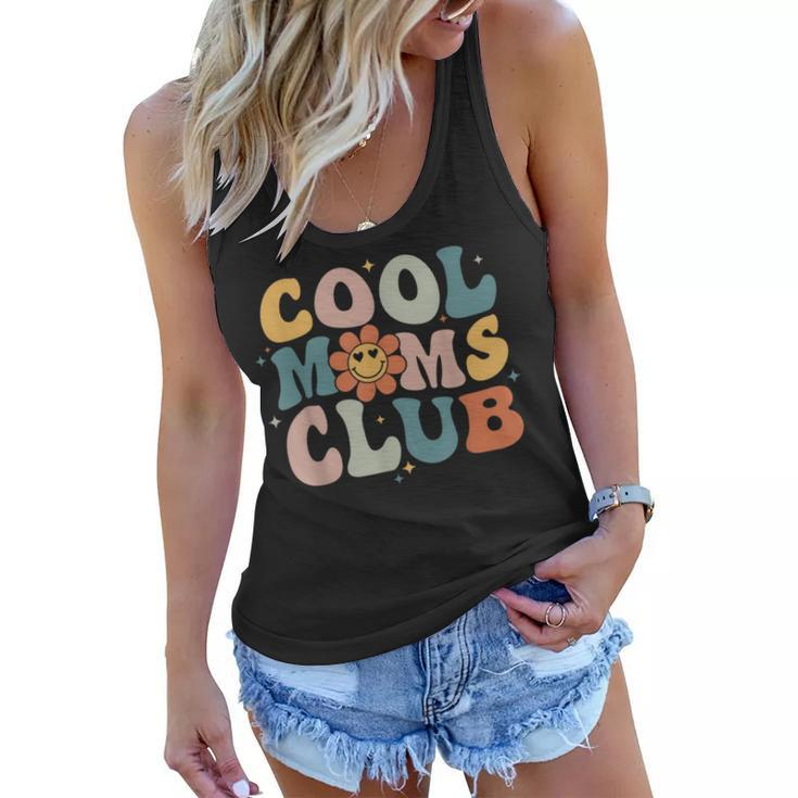 Cool Moms Club Mothers Day Groovy Retro Best Mom Ever Funny  Women Flowy Tank