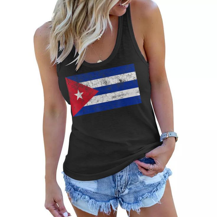 Cuban Flag T  Cuba Vintage Pride Men Women Kids Gift  Women Flowy Tank