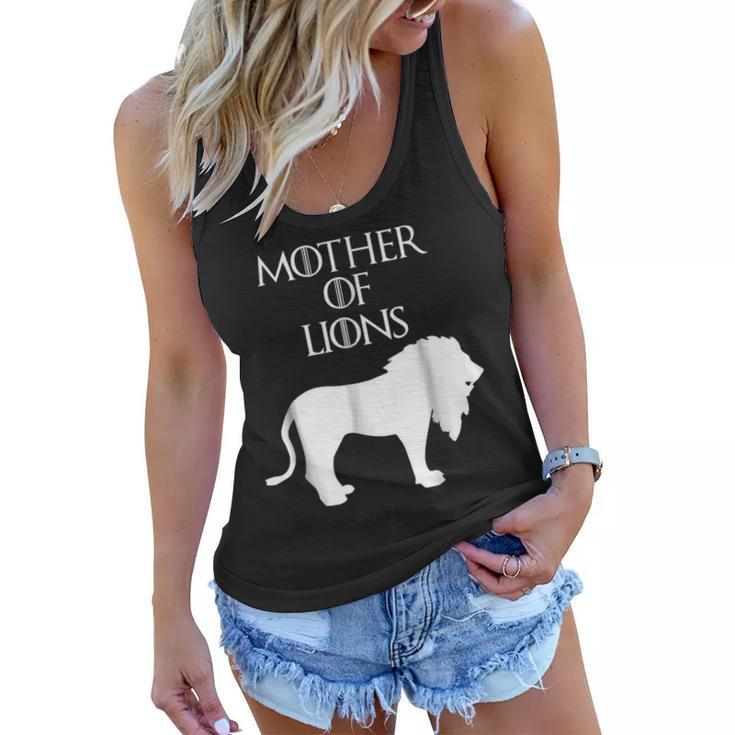Cute & Unique White Mother Of Lions  E010453 Women Flowy Tank