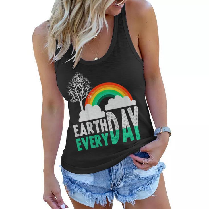 Earth Day Everyday Rainbow Tree T Shirt Women Flowy Tank