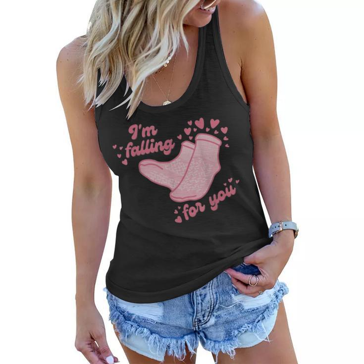 Falling For You Funny Pct Cna Nurse Happy Valentines Day  Women Flowy Tank