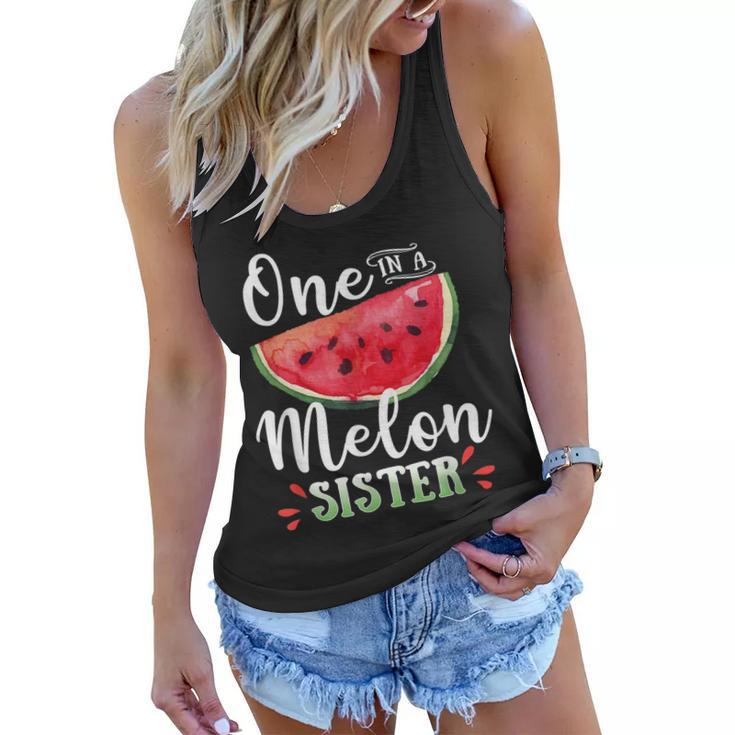 Family Watermelon Matching Group  One In A Melon Sister Women Flowy Tank