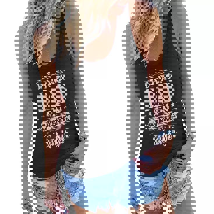 Fathers Day Daughter Daddy Father Im A Proud Dad  Women Flowy Tank