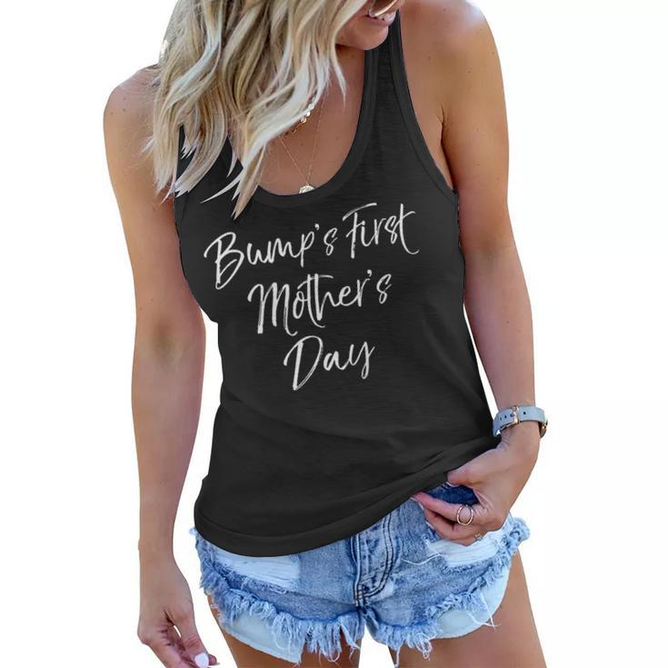 Funny Pregnancy Gift For New Mom Bumps First Mothers Day  Women Flowy Tank