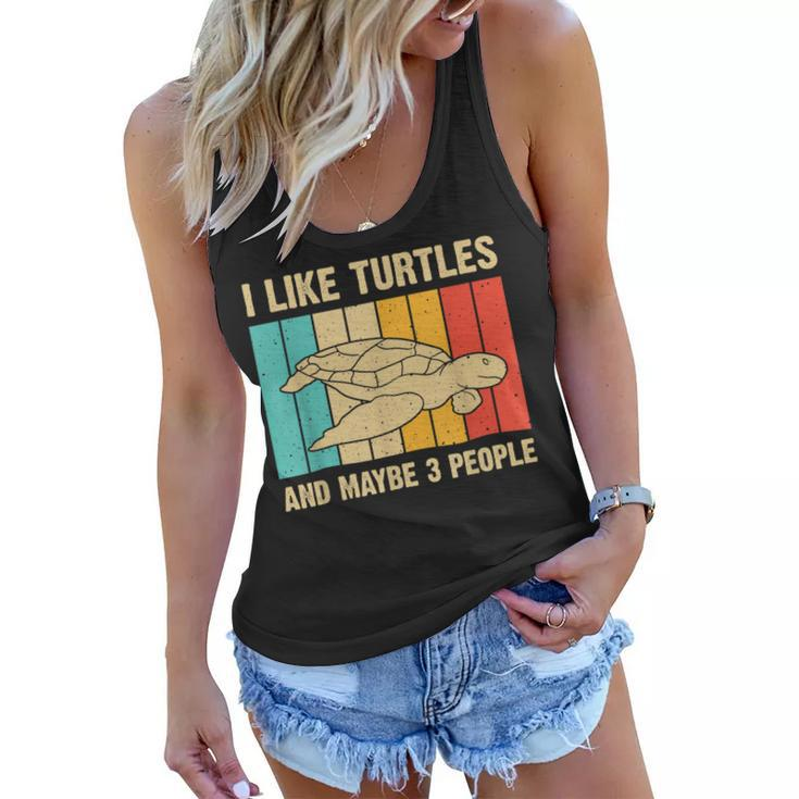 Funny Turtle Design Sea Turtle Lover Men Women Boys Girls  Women Flowy Tank