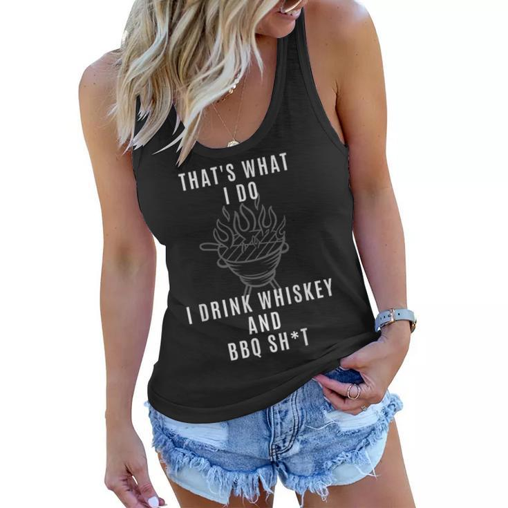 Funny Whiskey And Bbq  Women Flowy Tank